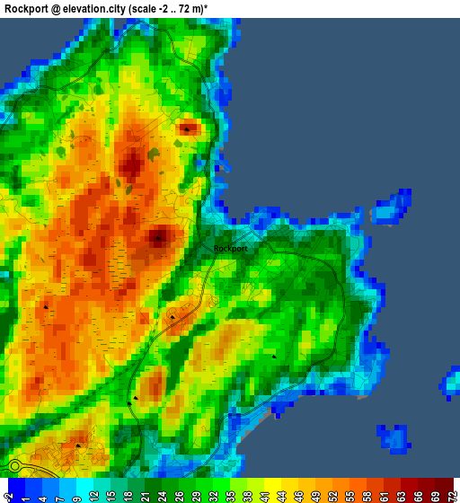 Rockport elevation map