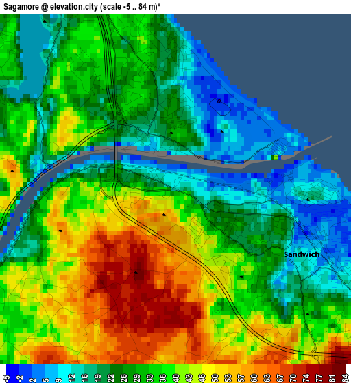 Sagamore elevation map