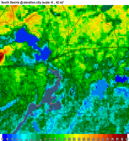 South Dennis elevation map