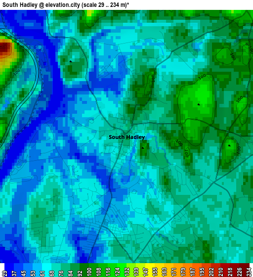 South Hadley elevation map