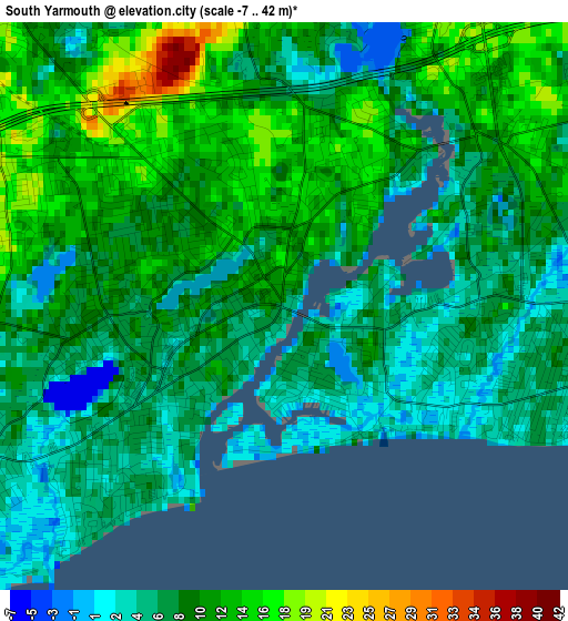 South Yarmouth elevation map