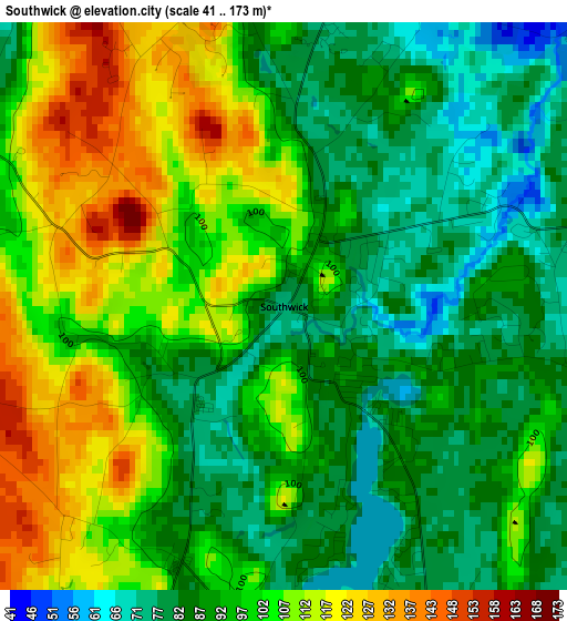 Southwick elevation map