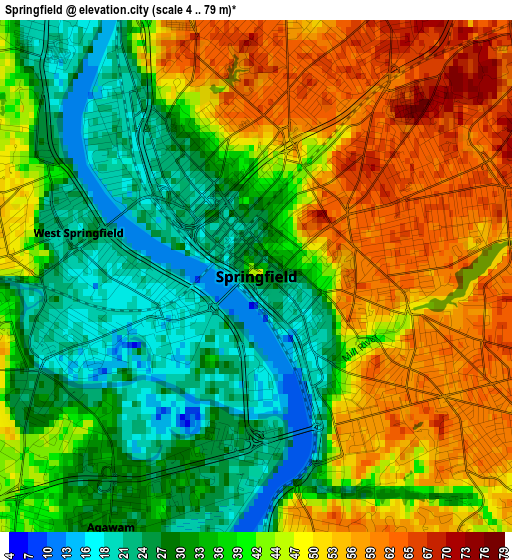 Springfield elevation map