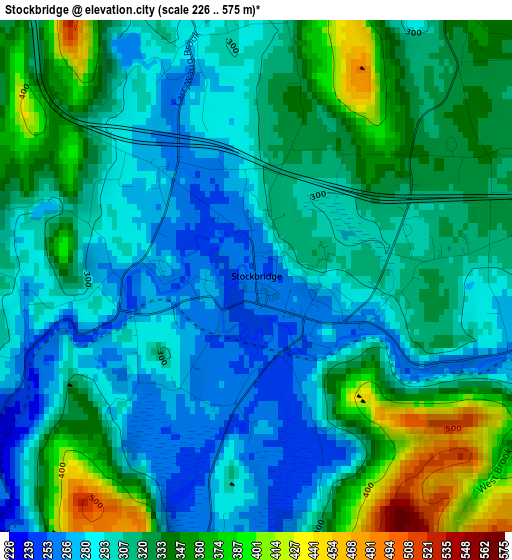 Stockbridge elevation map