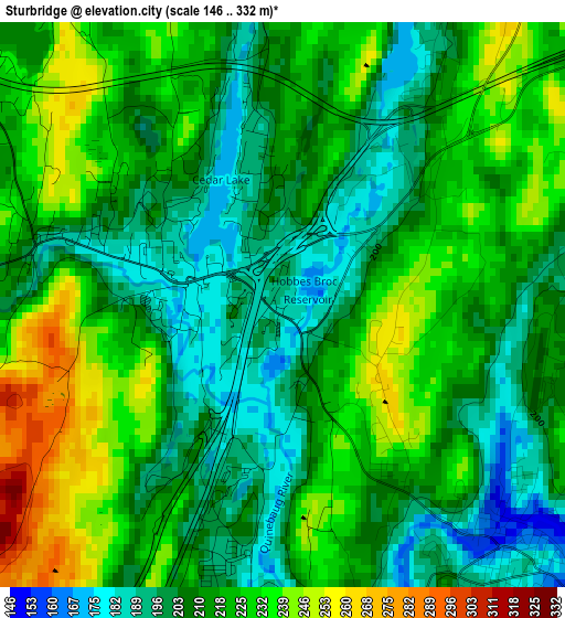 Sturbridge elevation map