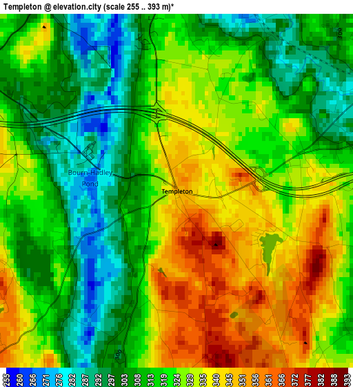 Templeton elevation map