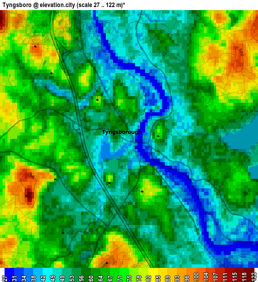 Tyngsboro elevation map