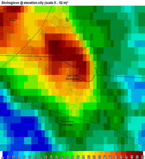 Shcheglovo elevation map