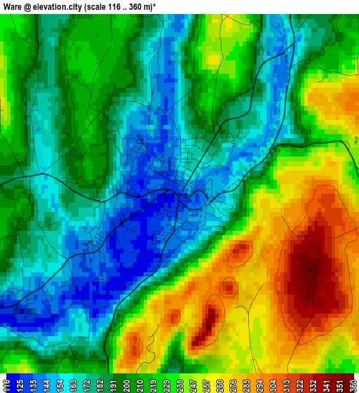 Ware elevation map