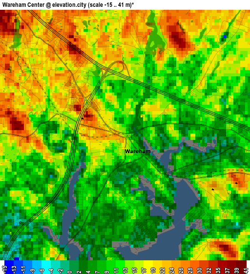 Wareham Center elevation map