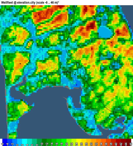 Wellfleet elevation map