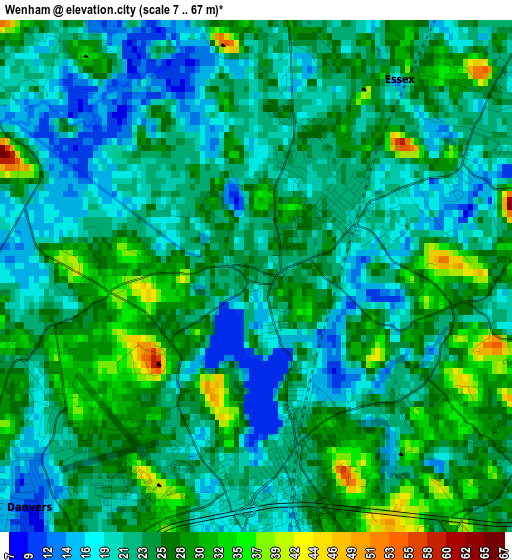 Wenham elevation map