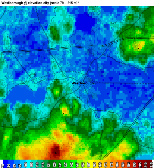 Westborough elevation map