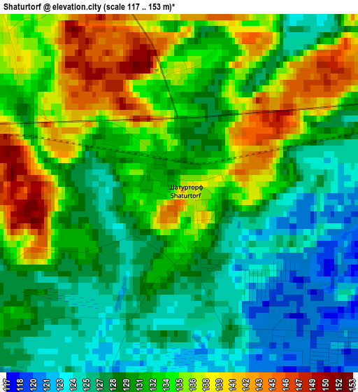 Shaturtorf elevation map