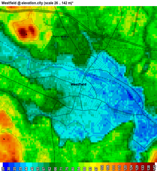 Westfield elevation map