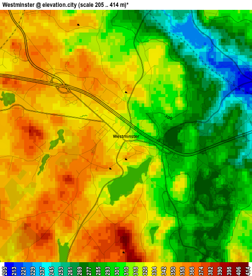 Westminster elevation map