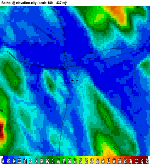 Bethel elevation map