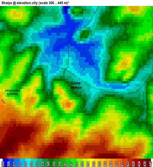 Shalya elevation map