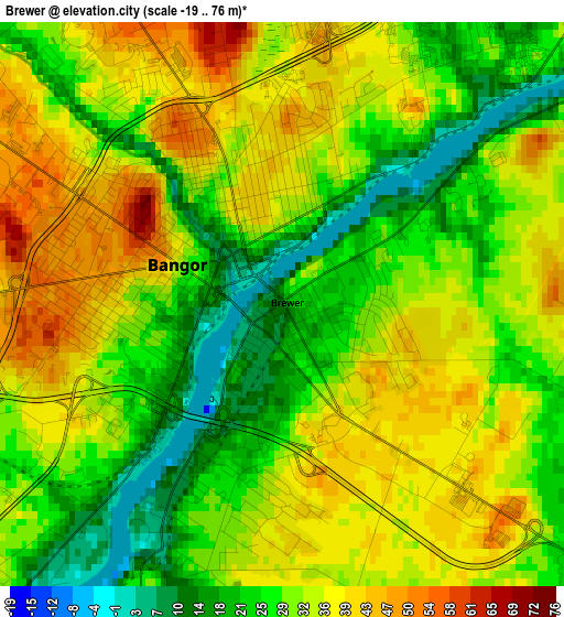 Brewer elevation map