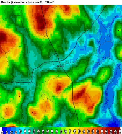 Brooks elevation map