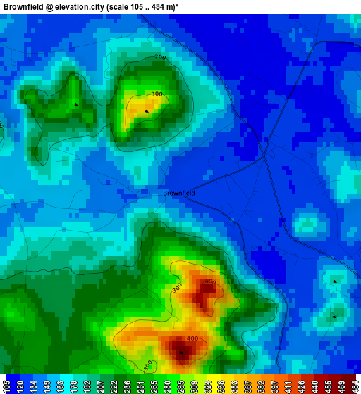 Brownfield elevation map