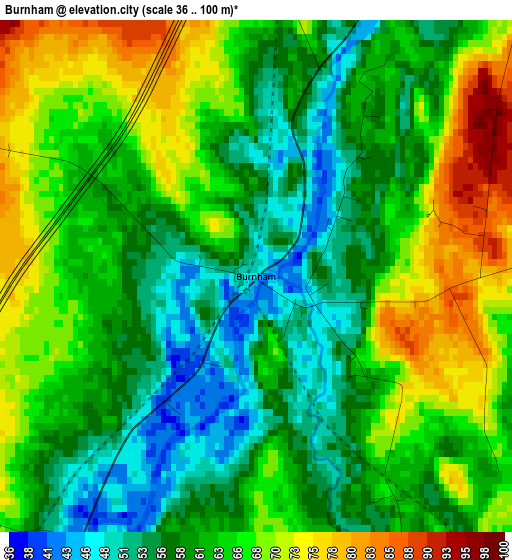 Burnham elevation map