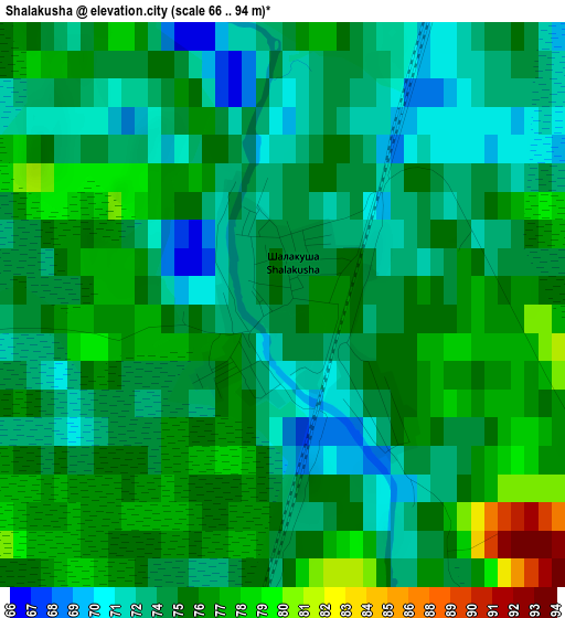 Shalakusha elevation map