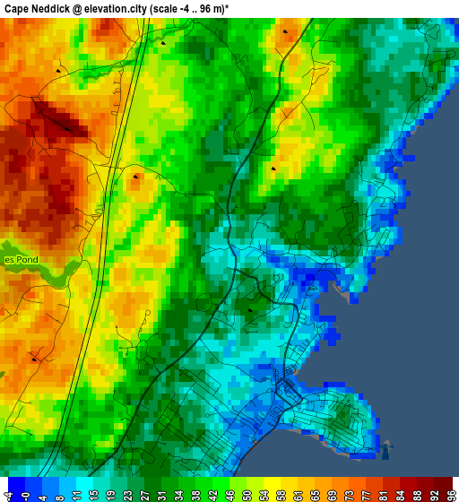 Cape Neddick elevation map