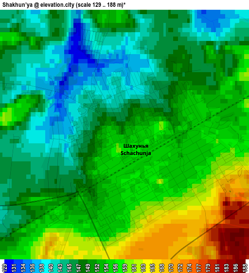 Shakhun’ya elevation map