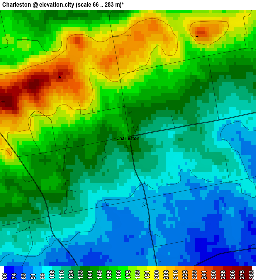 Charleston elevation map