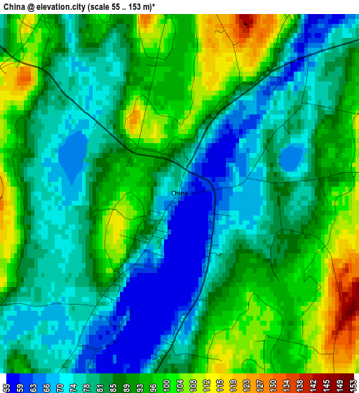 China elevation map