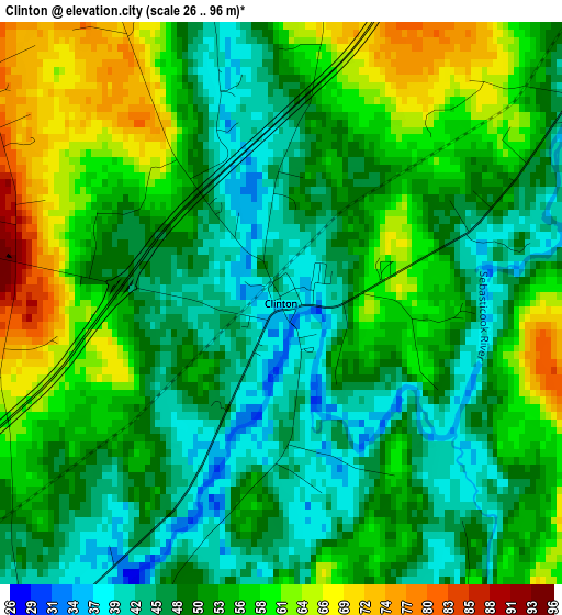 Clinton elevation map