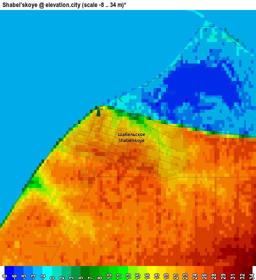 Shabel’skoye elevation map