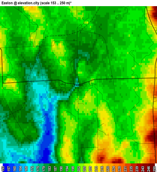 Easton elevation map