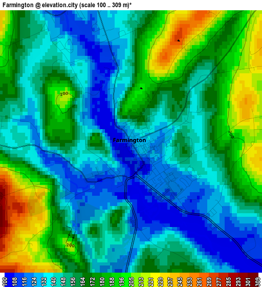 Farmington elevation map