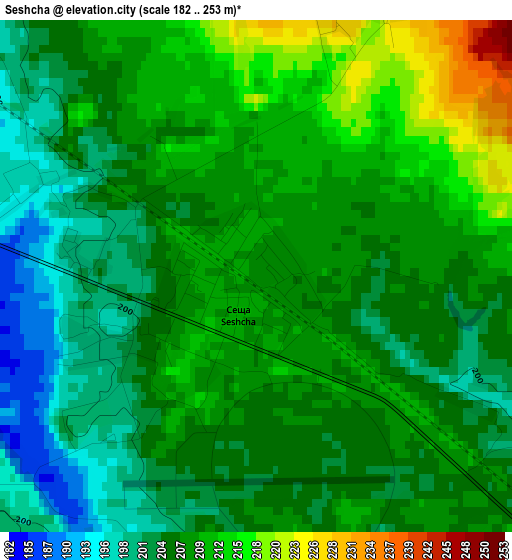 Seshcha elevation map