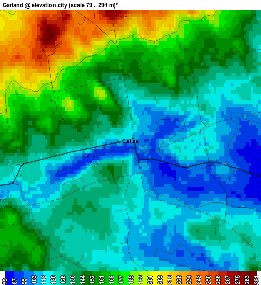 Garland elevation map