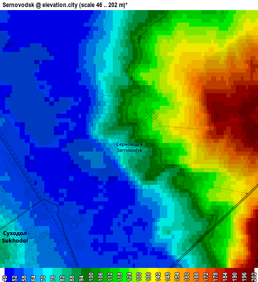 Sernovodsk elevation map