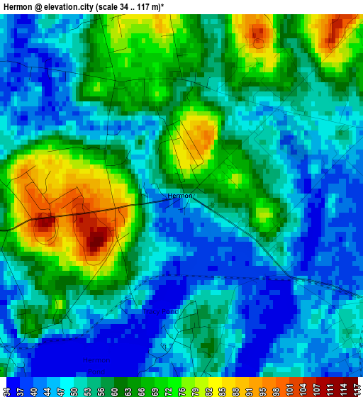 Hermon elevation map