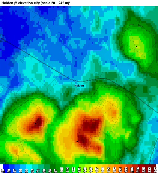 Holden elevation map