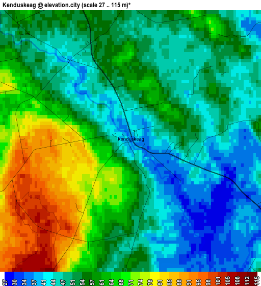 Kenduskeag elevation map