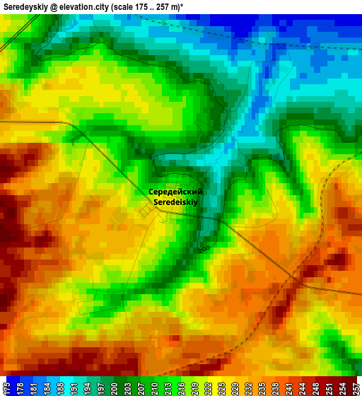 Seredeyskiy elevation map