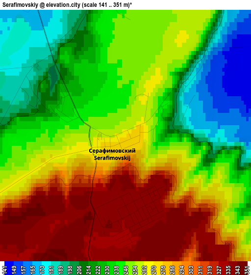 Serafimovskiy elevation map