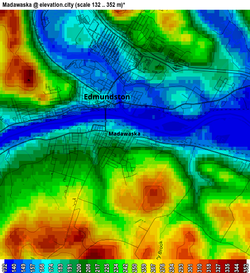 Madawaska elevation map