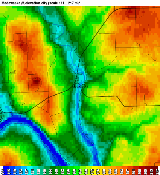 Madawaska elevation map