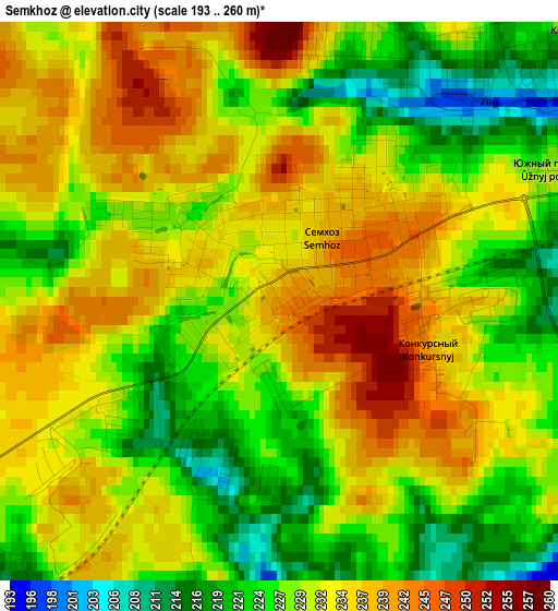 Semkhoz elevation map