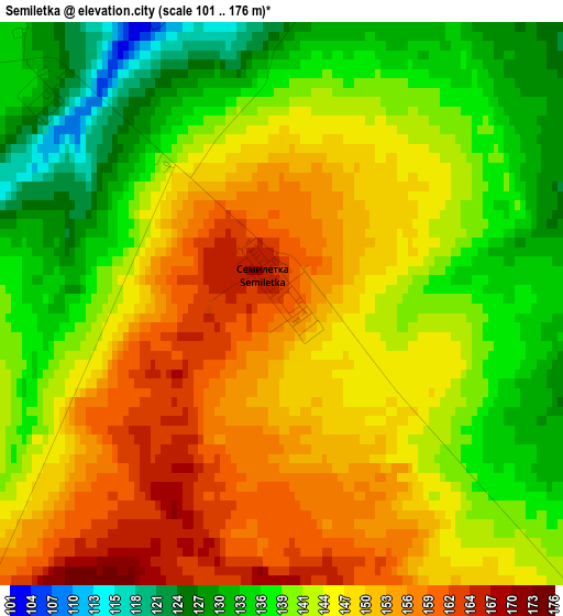 Semiletka elevation map