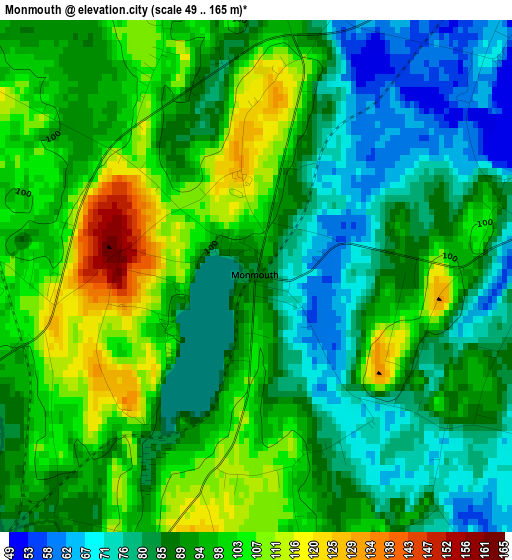 Monmouth elevation map