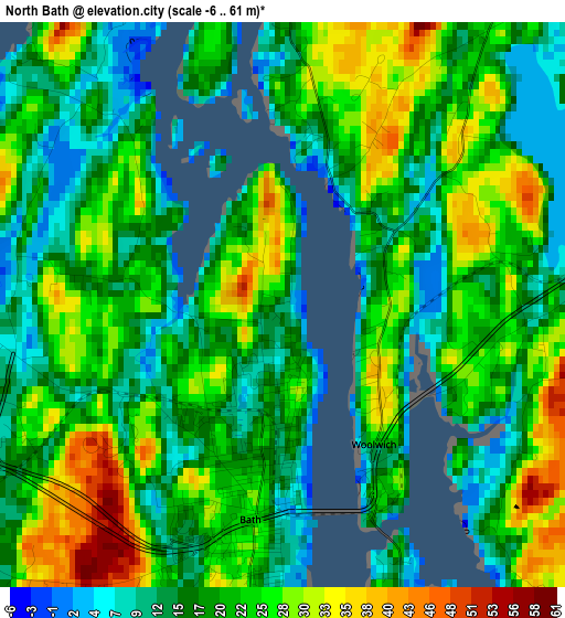 North Bath elevation map