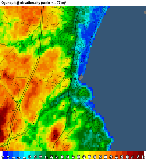 Ogunquit elevation map